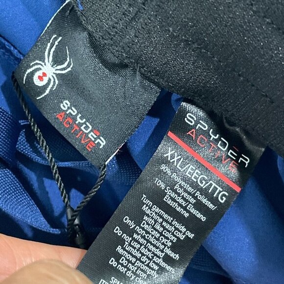 NEW Spyder Active Mens XXL Blue Lightweight 4-Way Stretch Athletic Shorts - Picture 6 of 8
